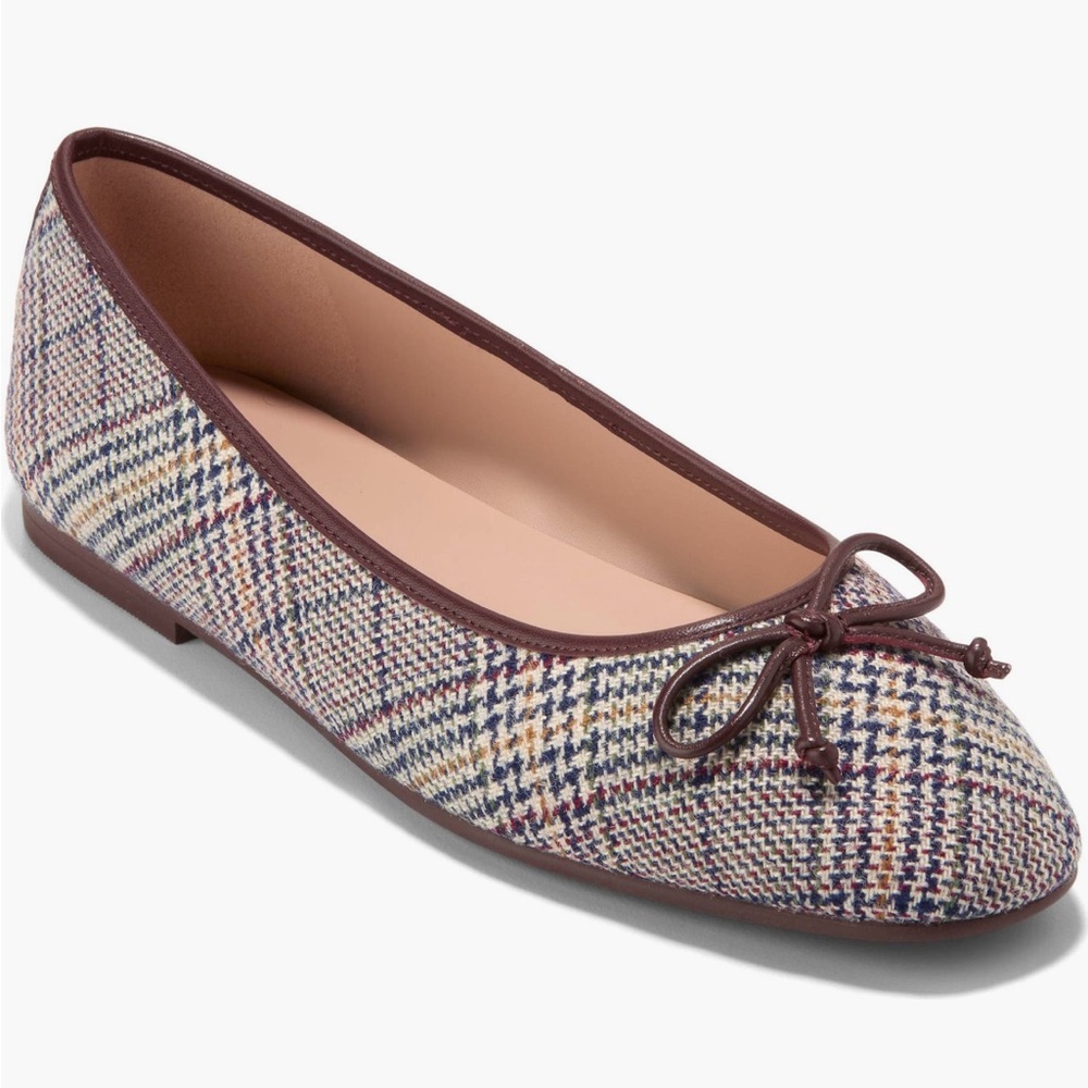Cole Haan Women's Checkered Flats - Brown and Cream